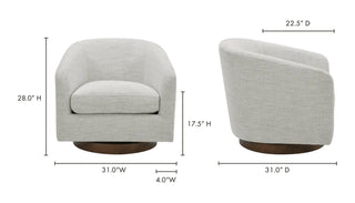 Stylish swivel accent chair for versatile and chic seating.